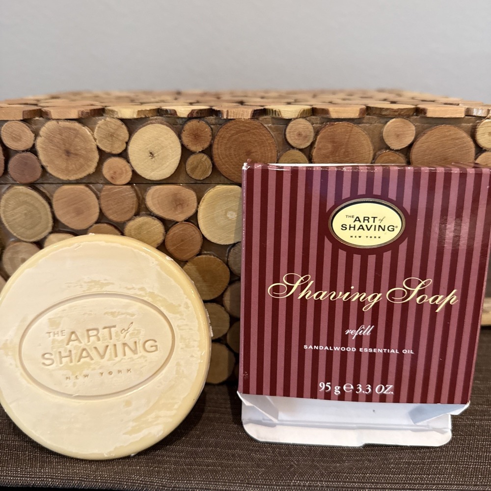 The Art of Shaving Shave Soap Refill – Sandalwood Soap Sealed In Plastic